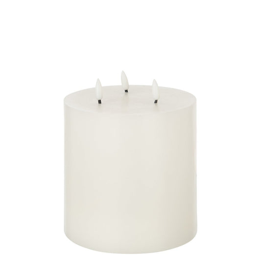 J-Line kaars 3 Vlammen - wit - large - LED lichtjes