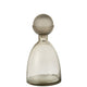 J-Line Vaas Fles+Dop Yara Glas Greige Medium - Chic Choice