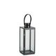 J-Line Lantaarn Vierkant Metaal/Glas Zwart - Chic Choice