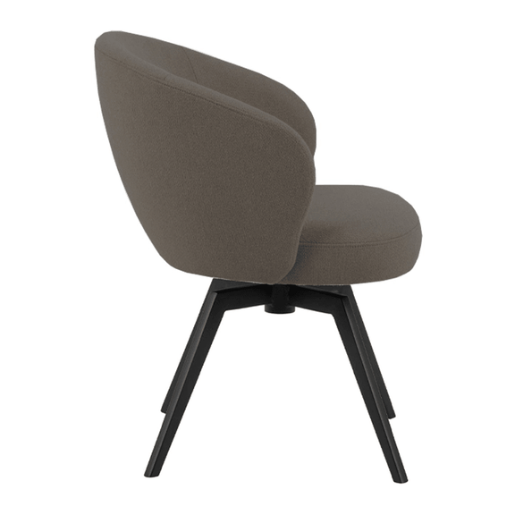HSM Collection-Eetkamerstoel Alma + Armleuning-80x58,5x60-Antraciet/Zwart-Stof/Metaal - Chic Choice