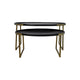 2 Delige salontafel set Paulson - mangohout/antiek goud - Chic Choice