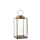 J-Line lantaarn Laag Antiek - glas/ijzer - brons - small - Chic Choice