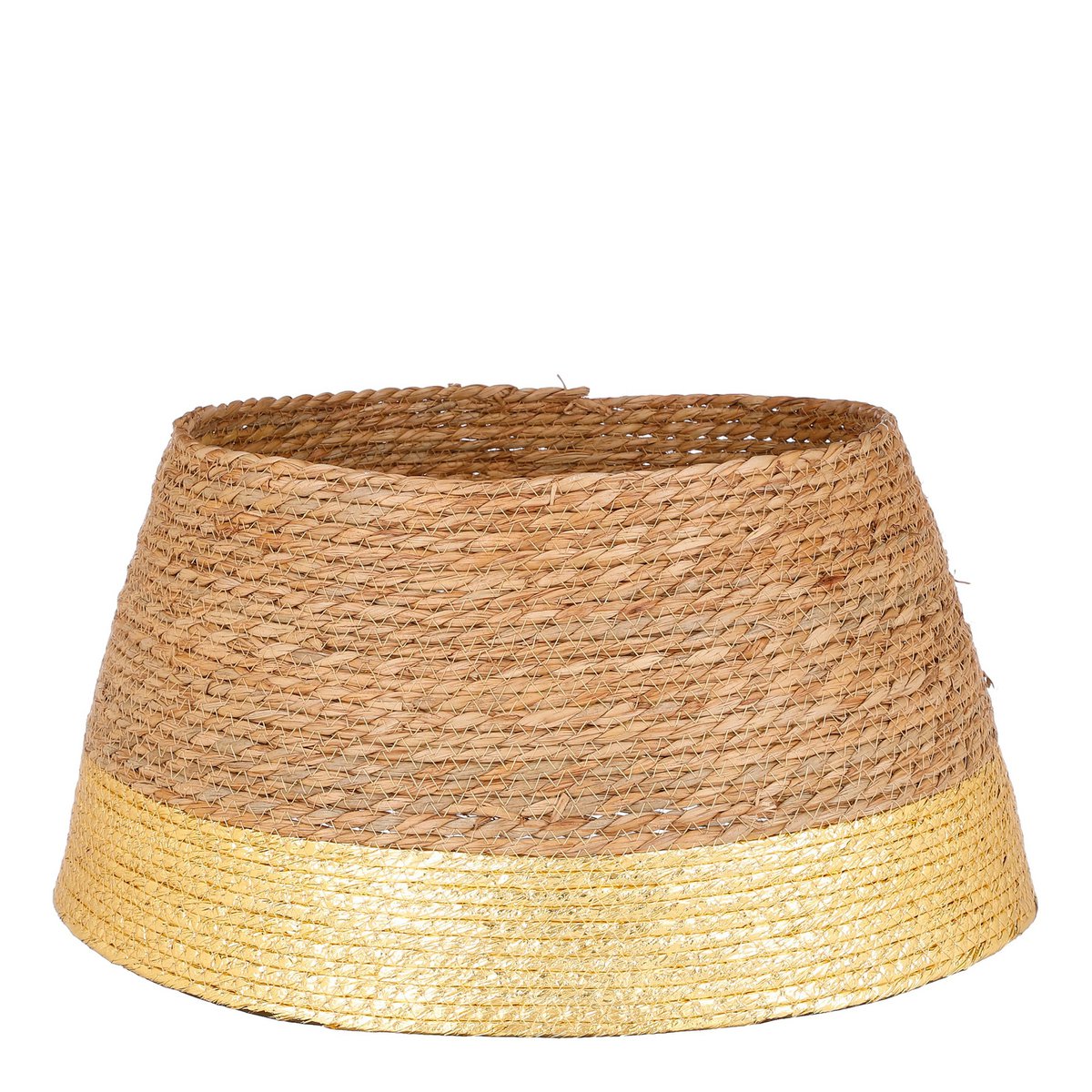 Kerstboomrok - H26 x Ø50 cm - Zeegras - Goud
