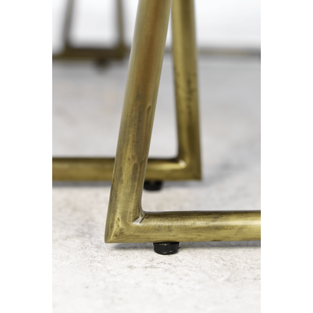 2 Delige salontafel set Paulson - mangohout/antiek goud - Chic Choice