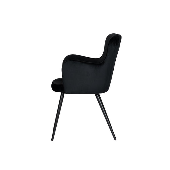 Vleugelstoel zwart (Set van 2) - Chic Choice