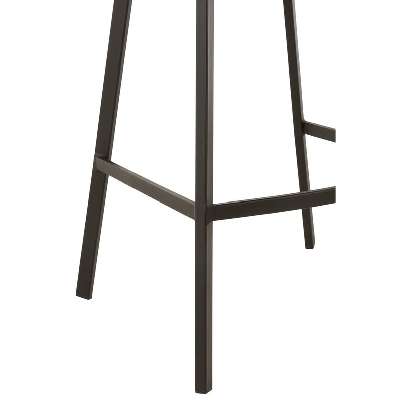 J-Line barstoel Stephane - textiel/metaal - donkergrijs - Chic Choice