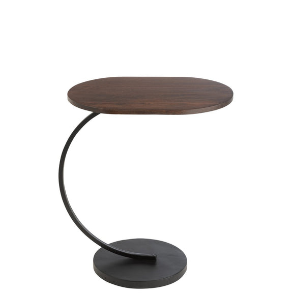J-Line Bijzettafel Swoosh Ijzer/Mangohout Bruin/Zwart - Chic Choice