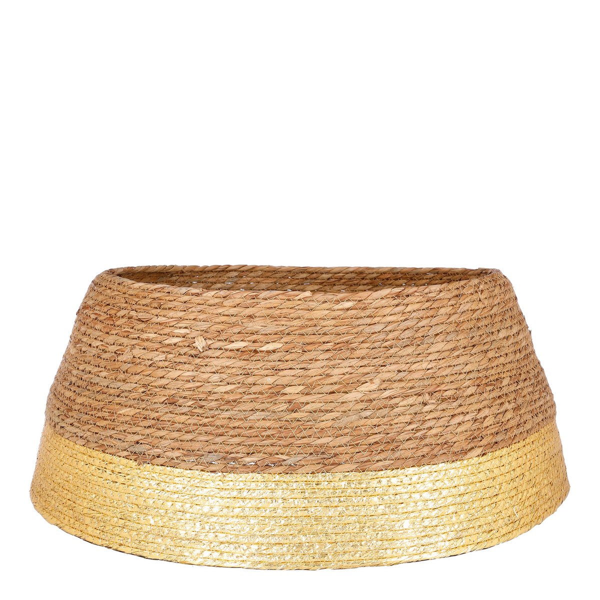 Kerstboomrok - H26 x Ø58 cm - Zeegras - Goud